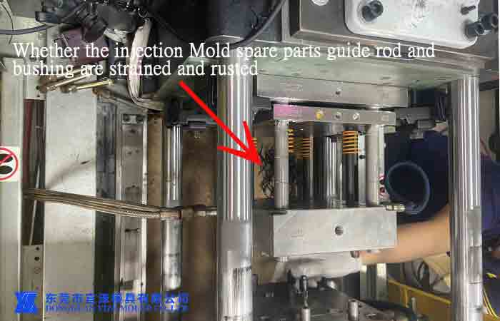 Whether the injection Mold spare parts guide rod and bushing are strained and rusted.jpg